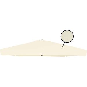 Stokparasoldoek Rhino 400x400cm vierkant Off-white met volant (polyester)