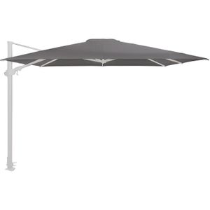 Zweefparasol Siesta premium 4-Seasons 300x300cm white frame - (charcoal)