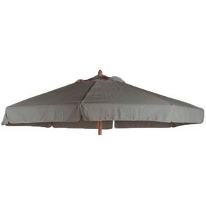 Stokparasoldoek Borek 200x300 rechthoek grijs met volant (olefin)