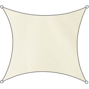 Schaduwdoek Como polyester vierkant 3,6m (off white)