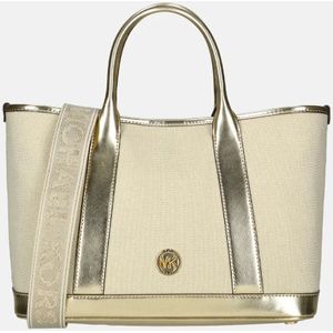 Michael Kors Luisa satchel handtas M nat/pale gold