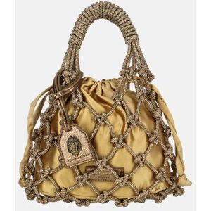 Kurt Geiger Macrame rystal handtas S bronze