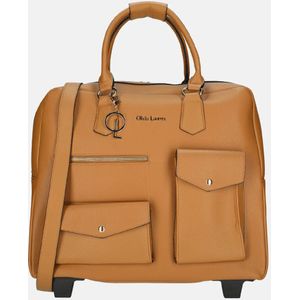 Olivia Lauren - Denver - Laptoptrolley - Cognac - Kunstleer