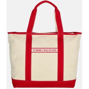 Tommy Hilfiger canvas tote shopper red