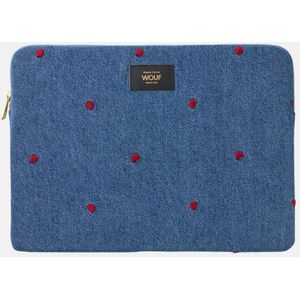 Wouf Anais laptophoes 13/14 inch denim hearts
