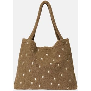 Studio Noos mom bag teddy hearts shopper brown