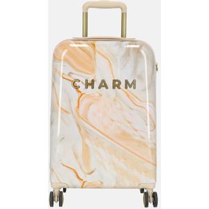 Charm London marble handbagage koffer 54 cm creme