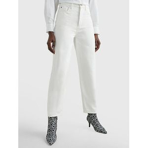 High rise relaxed jeans in gebroken wit