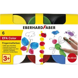 Eberhard Faber EF-578606 Vingerverf 6 Kleuren 6x40ml