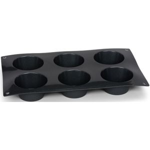 Patisse Muffinvorm 6 Vaks 29x17 cm Zwart/Siliconen