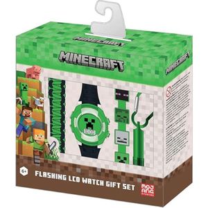 Accutime Minecraft Horloge Cadeau Set Groen/Zwart