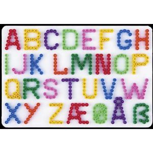 Hama Strijkkralen Grondplaat Letters Wit