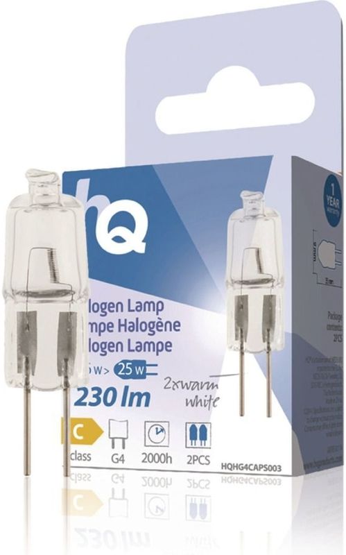 Hq - Hqhg4 - Halogeenlamp - Capsule G4 - 16 W - 230 Lumen - 2800 K