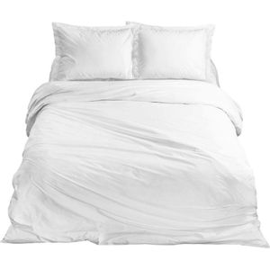 Ten Cate Premium Dekbedovertrek - Dekbedovertrek 240 x 220 katoen - Dekbedovertrekken - Dekbedovertrek 240 x 220 - Satijn - White Whisper - Wit