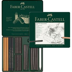 Faber Castell FC-112978 Houtskoolset Faber-Castell Pitt Monochrome 24-delig