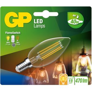 GP Lighting - LED Candle Fila - Kaarslamp - E14 - 4W - Dimbaar - 2 Lichtinstellingen