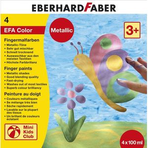 Eberhard Faber EF-578802 Vingerverfset EFA Metallic Set 4 X 100ml Assorti