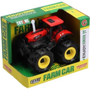 Tractor 15 cm + Licht en Geluid Rood/Zwart