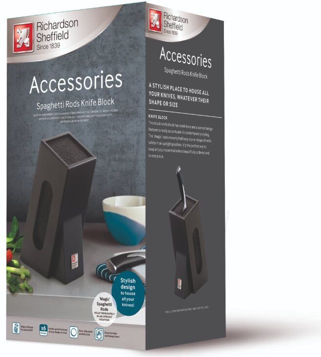 Richardson Sheffield - R164HSRC58846 - Messenblok - Zwart - MDF - Voor Maximaal 6 Messen