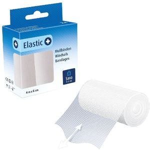 Sana First Aid Elastisch Windsel 400x6 cm 2 Stuks