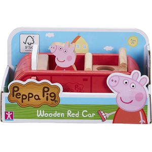 Peppa Pig Speelgoedauto Junior 15,3 X 9,7 Cm Hout Rood 2-delig