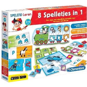 Clementoni Spelend Leren - 8 spelletjes in 1 - Educatief Speelgoed - Kleuter Speelgoed - 3-5 jaar