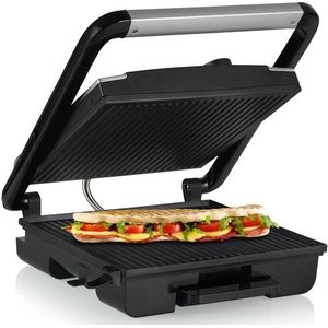 Princess 112425 Panini Grill Pro - Groot bakoppervlak 30x27 - Instelbare thermostaat - Zwevende bovenplaat - 2000 Watt