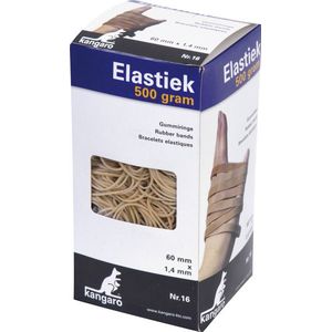 Kangaro K-5006-500 Elastiek Nr. 16 60x1,5mm 500gr Naturel