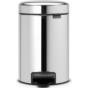 Brabantia Newicon Pedaalemmer 3L Brilliant Staal