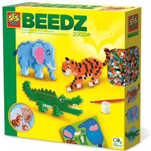 SES Creative Beedz Strijkkralen 3D Safari Dieren 2000 Stuks