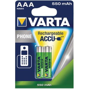 Varta Phone Rechargeable NimH AAA/HR03 550mah blister 2