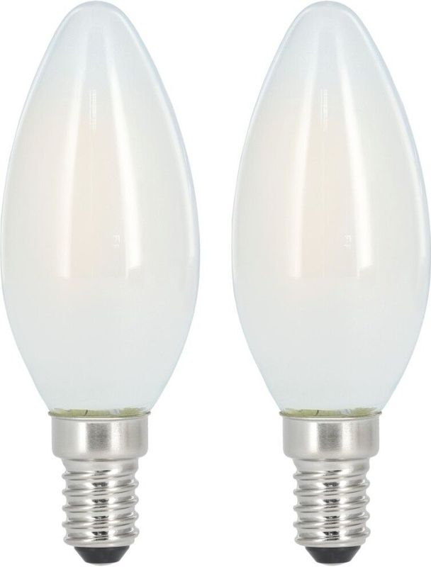 Xavax - Led-gloeidraad E14 - Warm Wit - Vervangende Kaarslamp - 470lm - 2 Stuks