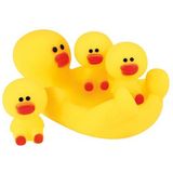 Toi-toys Badspeelgoed Bath Ducks Junior Vinyl Geel 4-delig