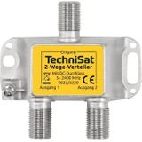 TechniSat - 2-weg Splitter - RF Splitter - Zilver - Frequentiebereik 5-2400 MHz, Impedantie 75 Ohm