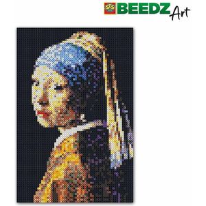 SES Creative Beedz Art Strijkkralen Meisje met de Parel 45.5x30 cm 7000 Stuks