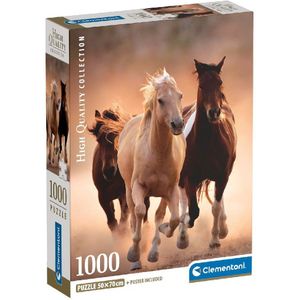 Puzzel Paarden (1000 Stukjes) - Clementoni High Quality Collection