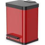 Hailo Oko Duo Plus M Pedaalemmer 2x9L Rood/Zwart