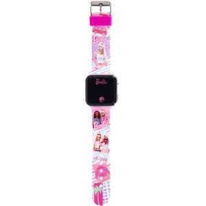 Barbie LED Horloge Roze