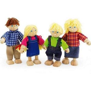 Pintoy Houten Boeren Familie Figuren 4 Stuks