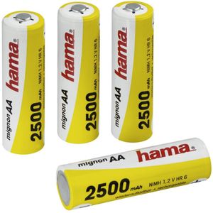 Hama Heroplaadbare NiMH-batterij 4xAA 2500mAh