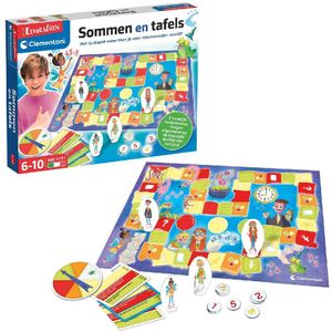 Education Clementoni Bordspel - Sommen en Tafels - Quiz Spel Leren Rekenen - Educatief Speelgoed