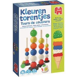 Jumbo Kleurentorentjes - Bouw je kleurentorentje met kleurendobbelsteen - Geschikt voor 2-4 spelers vanaf 3 jaar