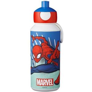 Mepal pop-up drinkfles Campus - 400 ml – Sluit goed af – Drinkbeker voor kinderen – Spiderman