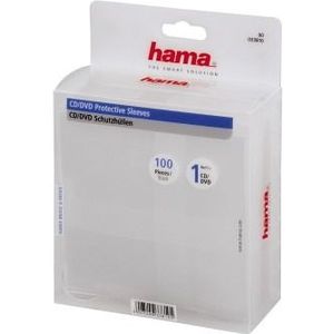 Hama CD/DVD Hoesjes 100 Pak Transparant