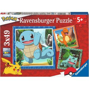 Ravensburger Puzzelset 3x49 stukjes - Kleurrijke Motieven - Geschikt voor Kinderen vanaf 5 jaar - Inclusief Mini-Poster - EAN: 4005556055869