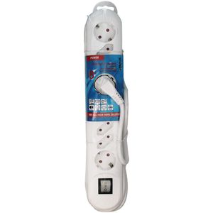 Scanpart Tafelcontactdoos 4 En 4-voudig Schakelaar Ak En 1.5m(3x1,5mm)