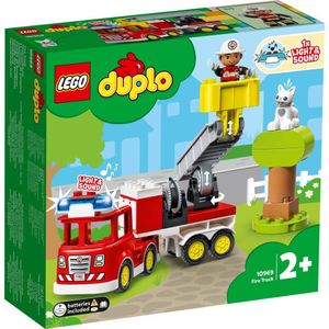 LEGO DUPLO Town Brandweerauto, Educatief Peuter Speelgoed met Dierenfiguur - 10969