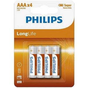 Philips LongLife Batterij AAA 4-pack