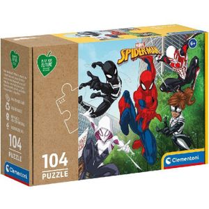 Puzzel Spiderman (104 Stukjes) - Play For Future Lijn, Gemaakt van Gerecyclede Materialen