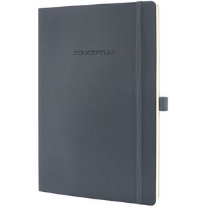 Sigel SI-CO319 Notitieboek Conceptum Pure Softcover A4 Donkergrijs Gelinieerd